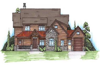 3-Bedroom, 3660 Sq Ft Country House Plan - 135-1128 - Front Exterior