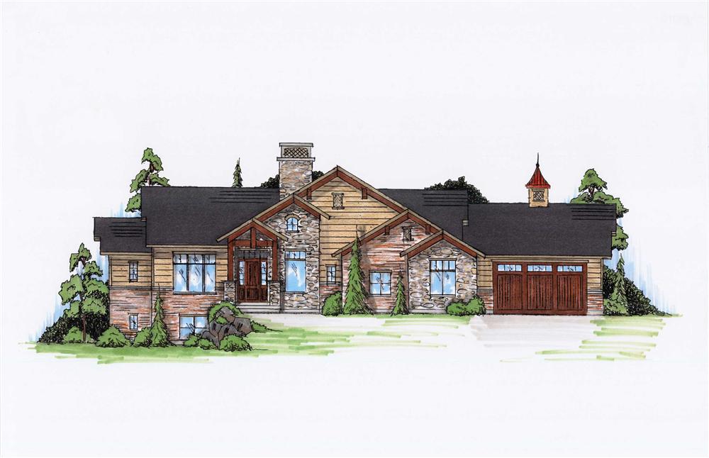 Color Rendering of this house plan