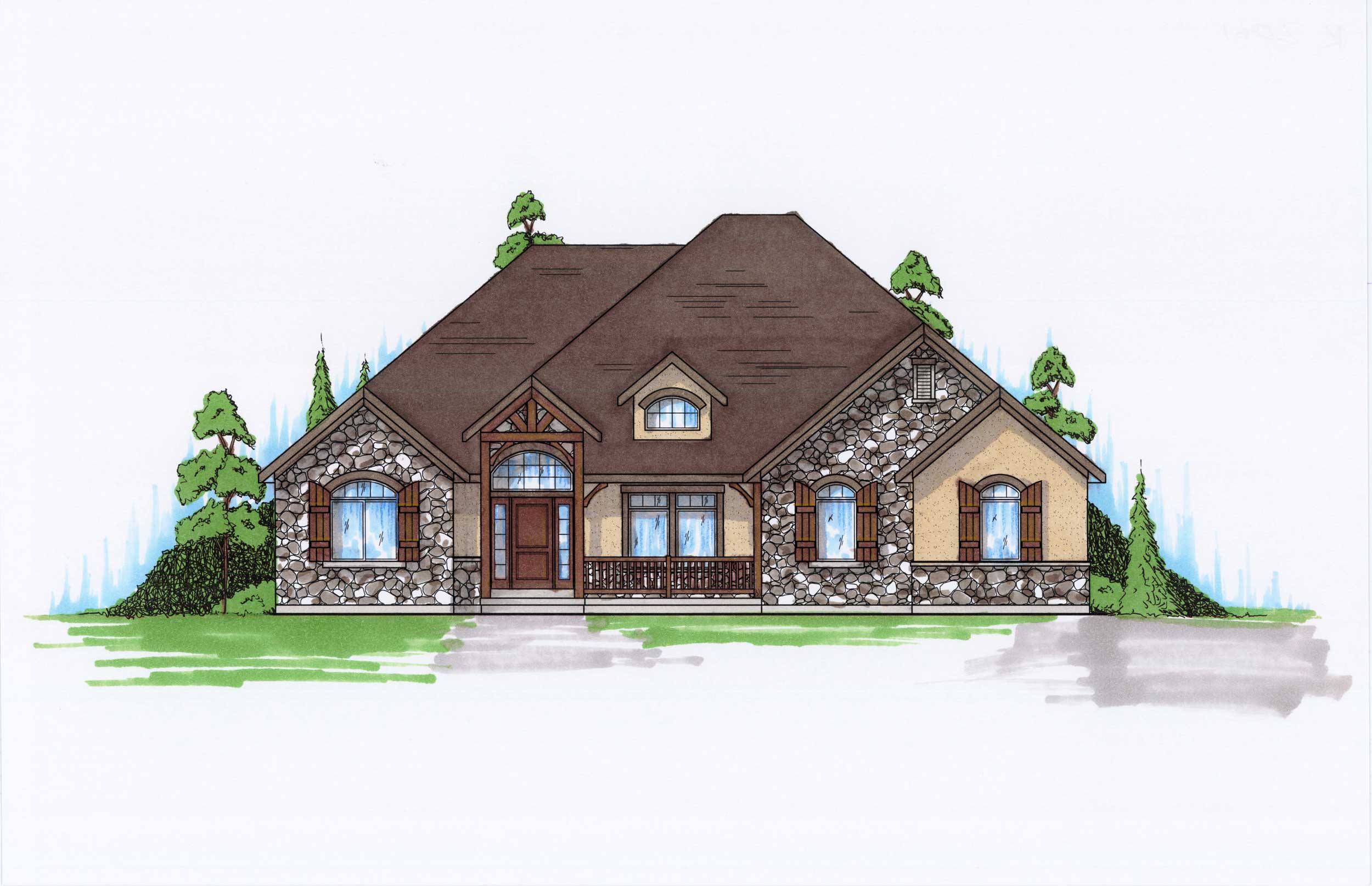 Color Rendering of this house plan