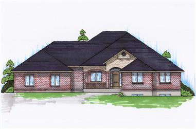 5-Bedroom, 2060 Sq Ft Ranch House Plan - 135-1148 - Front Exterior
