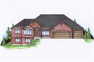 3-Bedroom, 1991 Sq Ft Ranch House Plan - 135-1149 - Front Exterior