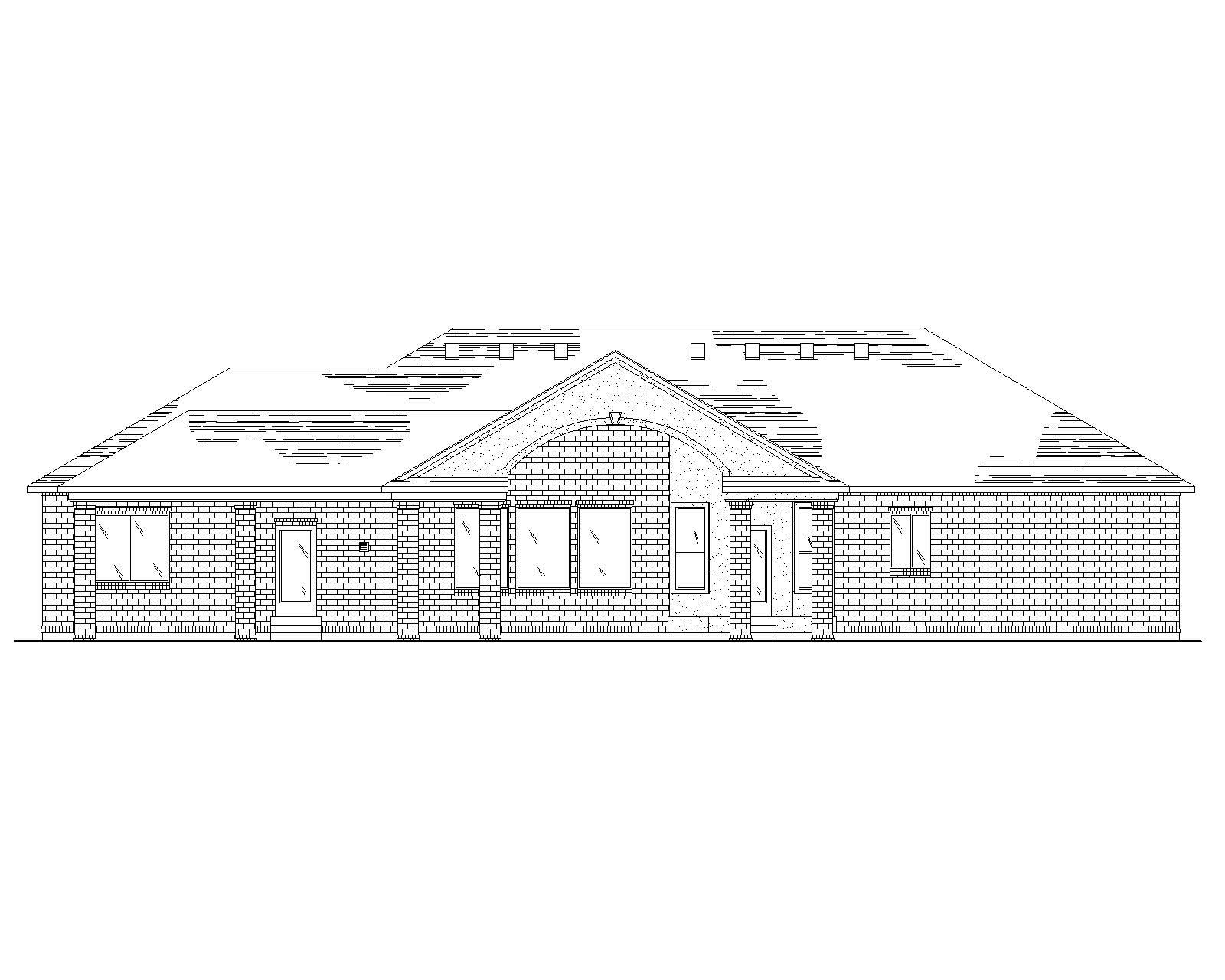 Rear View of this 3-Bedroom, 2162 Sq Ft Plan - 135-1156