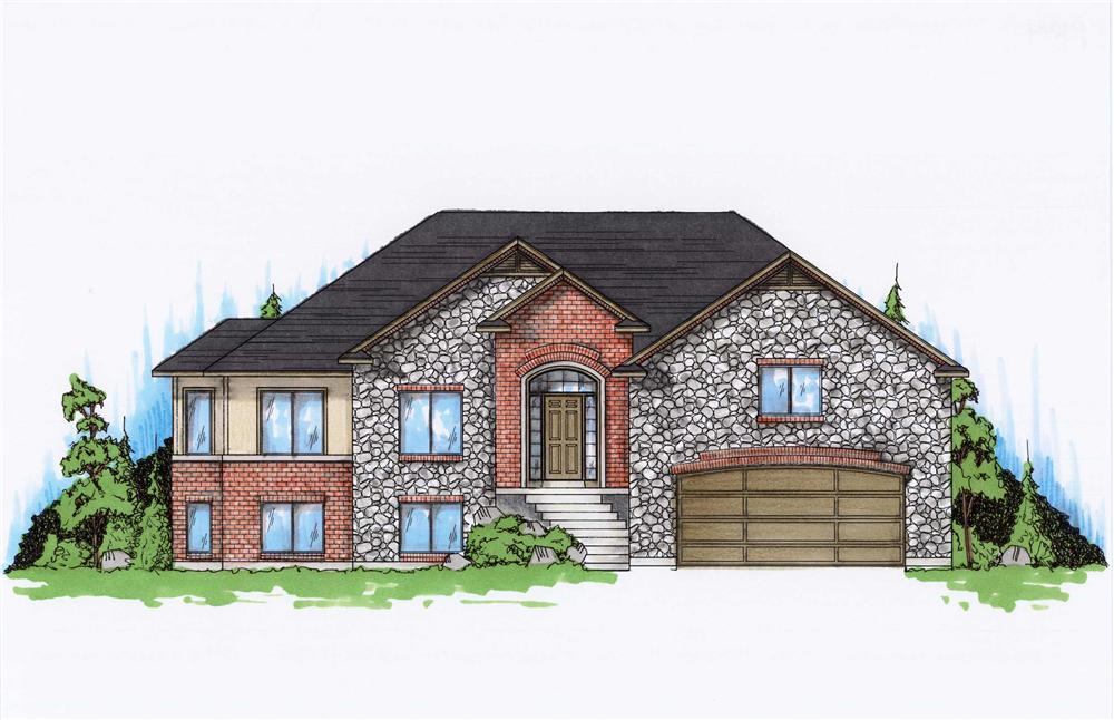 Front elevation of Rustic home (ThePlanCollection: House Plan #135-1160)