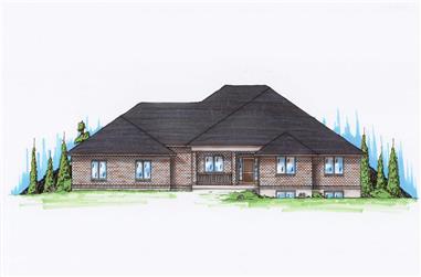 5-Bedroom, 2060 Sq Ft Ranch House Plan - 135-1161 - Front Exterior