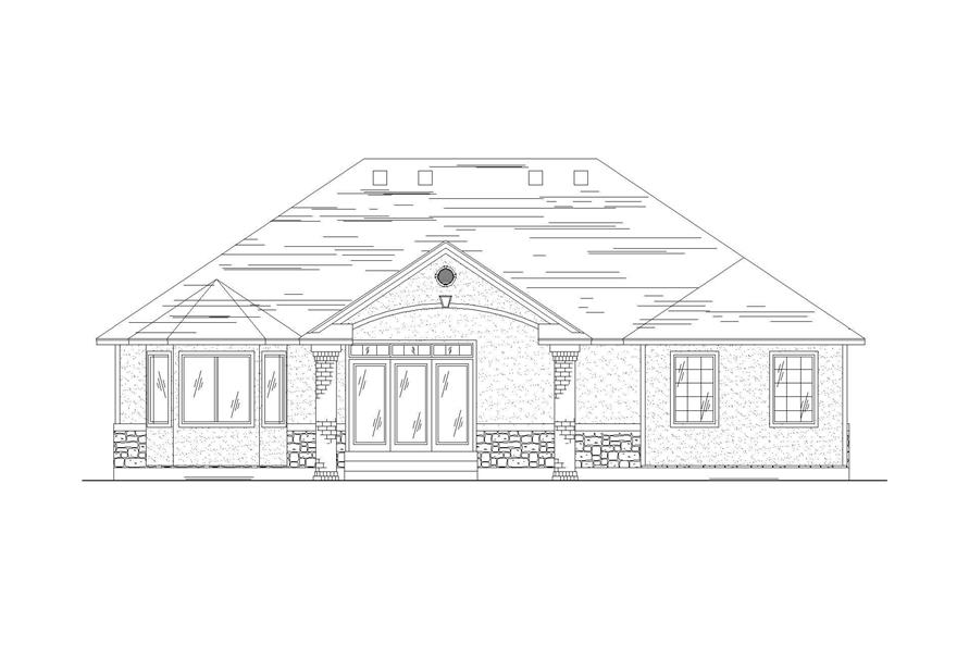 Home Plan Rear Elevation of this 5-Bedroom,1710 Sq Ft Plan -135-1165