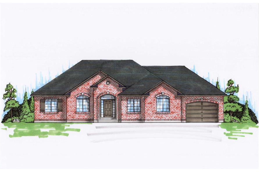 6-Bedroom, 1777 Sq Ft Small House Plans - 135-1168 - Front Exterior