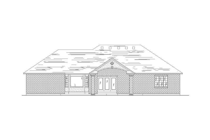 Rear View of this 6-Bedroom, 1777 Sq Ft Plan - 135-1168