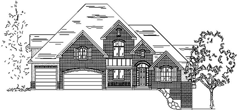 Front View of this 5-Bedroom, 3704 Sq Ft Plan - 135-1170