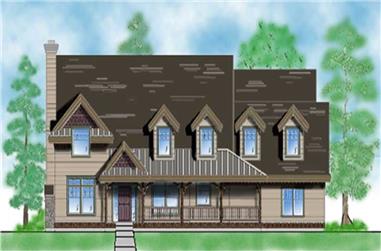 5-Bedroom, 2864 Sq Ft Country House Plan - 135-1176 - Front Exterior