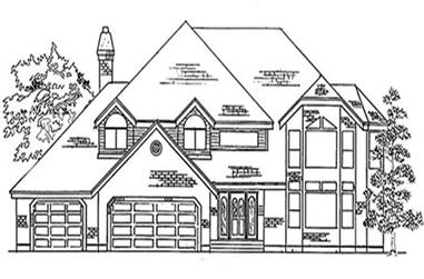 4-Bedroom, 2939 Sq Ft Country House Plan - 135-1200 - Front Exterior