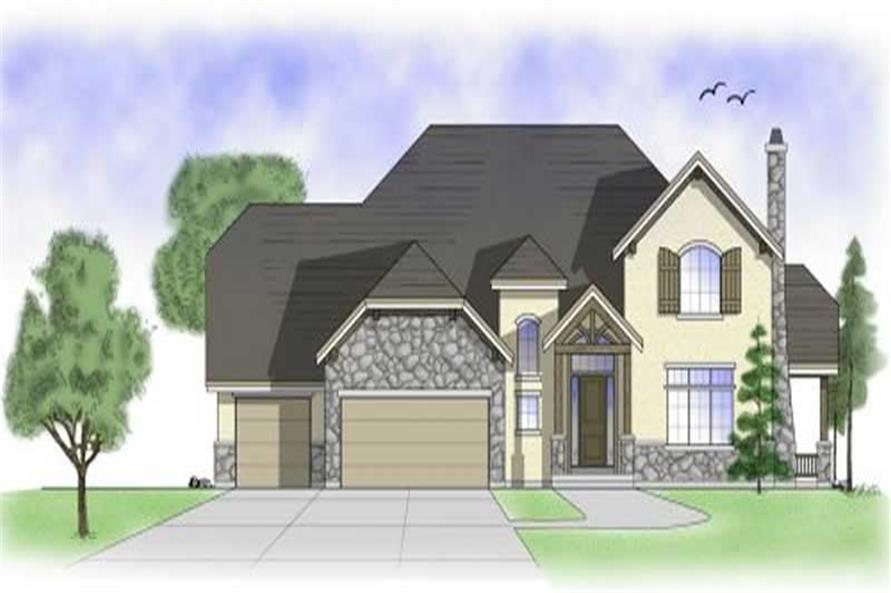 3-Bedroom, 2816 Sq Ft Country House Plan - 135-1213 - Front Exterior