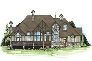 5-Bedroom, 3817 Sq Ft Country House Plan - 135-1215 - Front Exterior