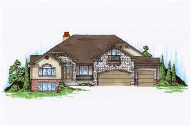 3-Bedroom, 2933 Sq Ft Country House Plan - 135-1218 - Front Exterior