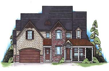 3-Bedroom, 2848 Sq Ft Country House Plan - 135-1255 - Front Exterior
