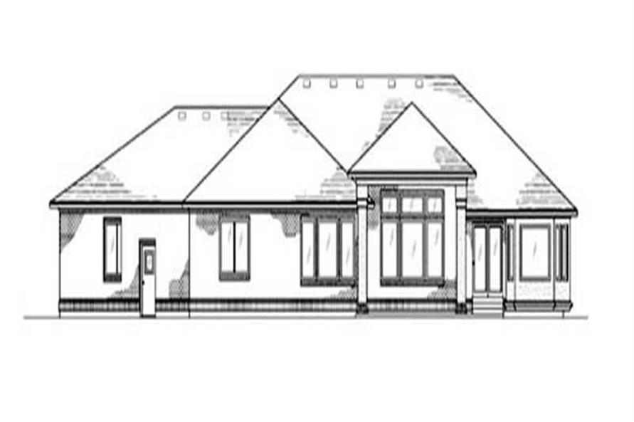 Home Plan Rear Elevation of this 5-Bedroom,2373 Sq Ft Plan -135-1271