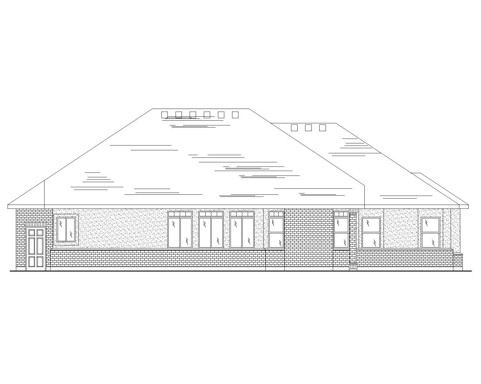 Home Plan Rear Elevation of this 3-Bedroom,2297 Sq Ft Plan -135-1272