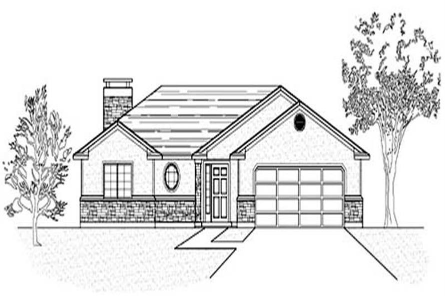 3-Bedroom, 1362 Sq Ft Country Home Plan - 135-1342 - Main Exterior