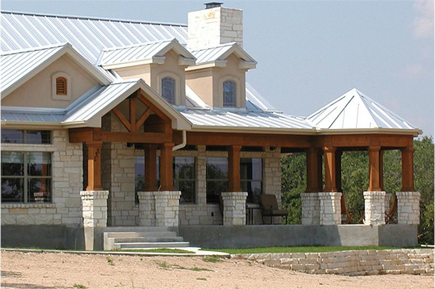 Texas Ranch Plan With Wrap Around Porch, Brick House Plans With Wrap Around Porches