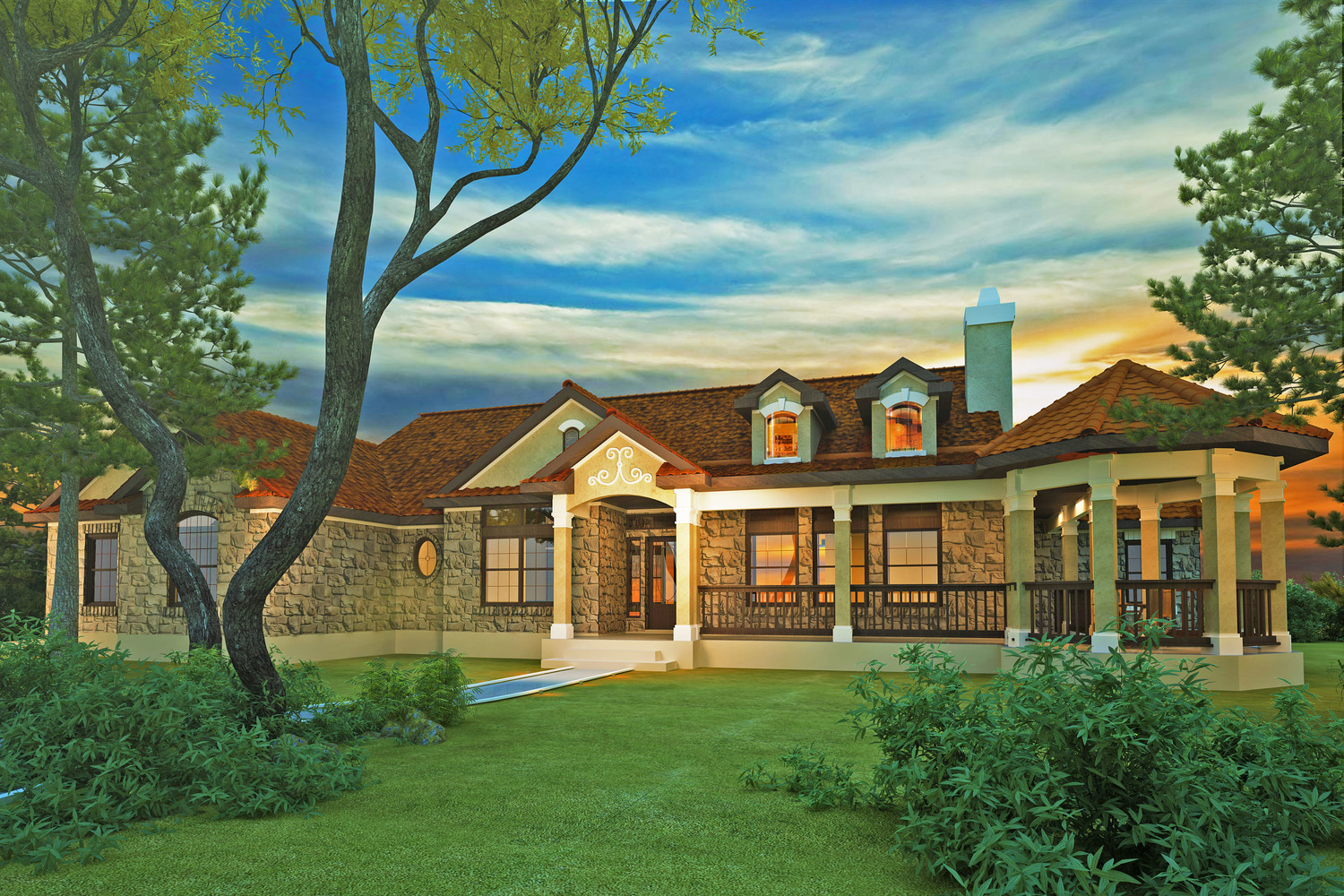  House  Plan  136 1000 Texas Inspired Country 