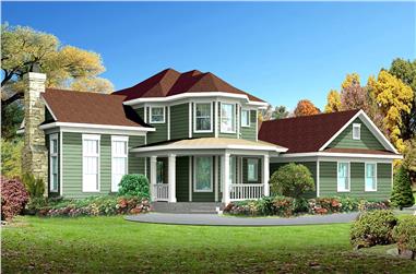 4-Bedroom, 2202 Sq Ft Victorian House Plan - 136-1001 - Front Exterior