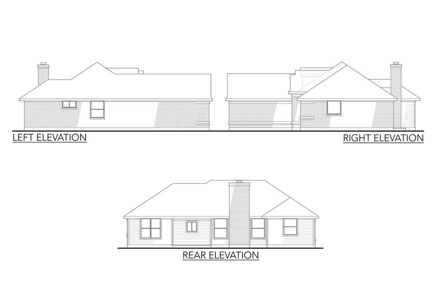 136-1004: Home Plan Front Elevation