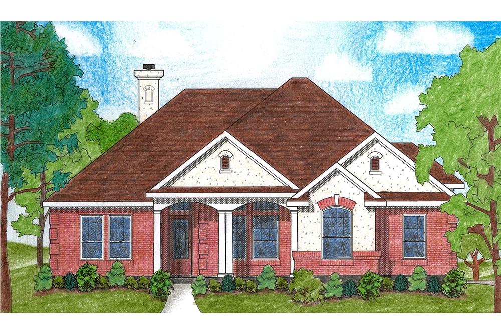 Front elevation of Small House Plans home (ThePlanCollection: House Plan #136-1007)