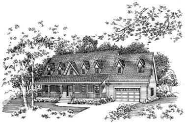 4-Bedroom, 2227 Sq Ft Cape Cod House Plan - 137-1001 - Front Exterior