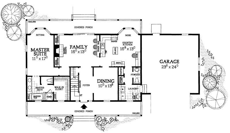 Floor Plan First Story of Plan #137-1001