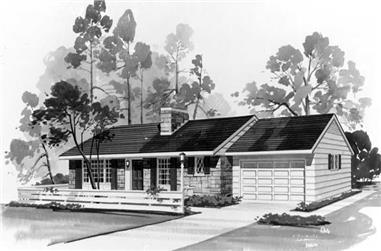 3-Bedroom, 1252 Sq Ft Small House Plans - 137-1004 - Front Exterior