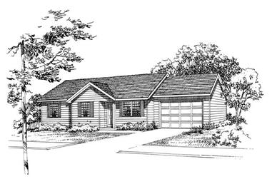 3-Bedroom, 982 Sq Ft Country House Plan - 137-1015 - Front Exterior