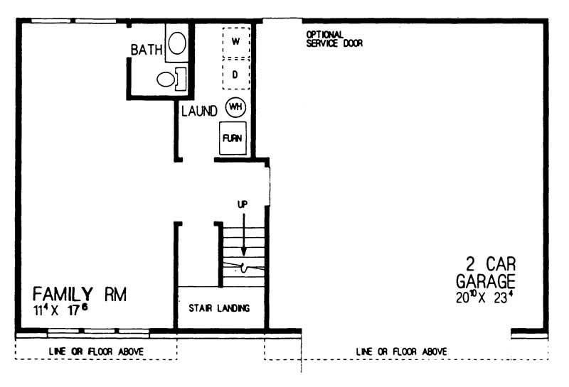 Floor Plan First Story of Contemporary Plan #137-1024