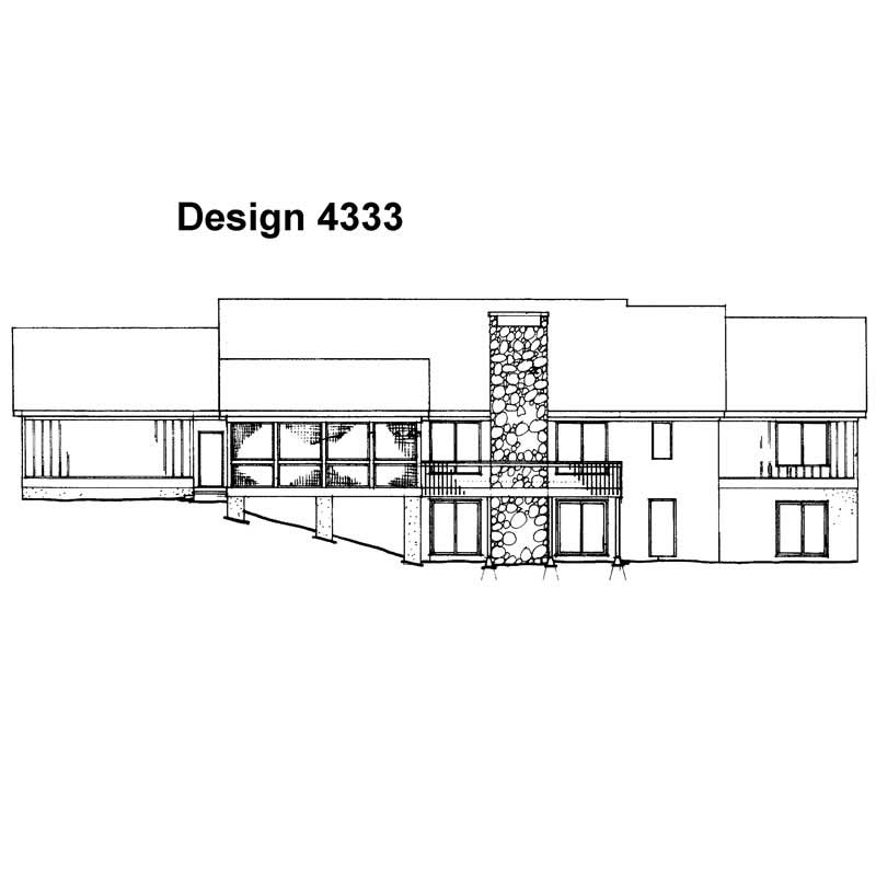 Home Plan Rear Elevation of this 3-Bedroom,2306 Sq Ft Plan -137-1028