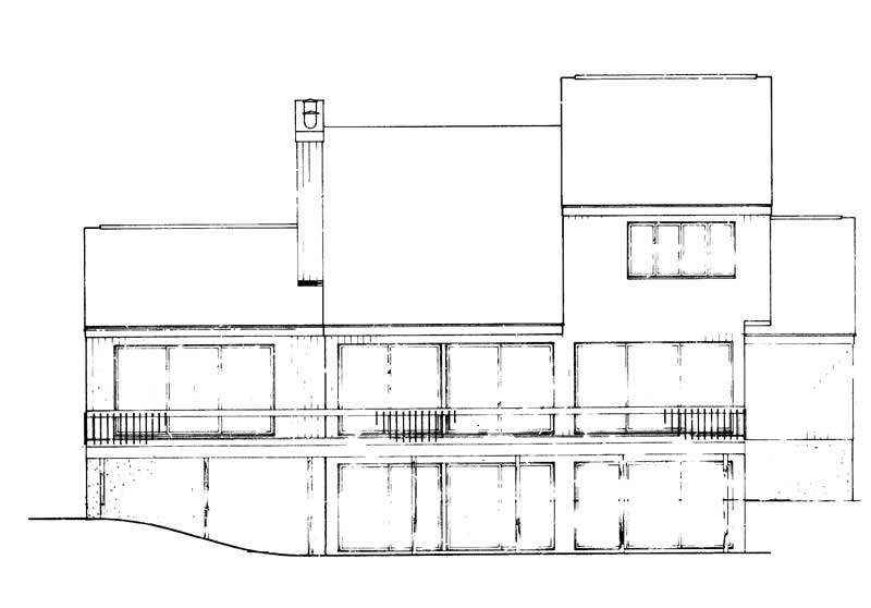 Home Plan Rear Elevation of this 3-Bedroom,2091 Sq Ft Plan -137-1029