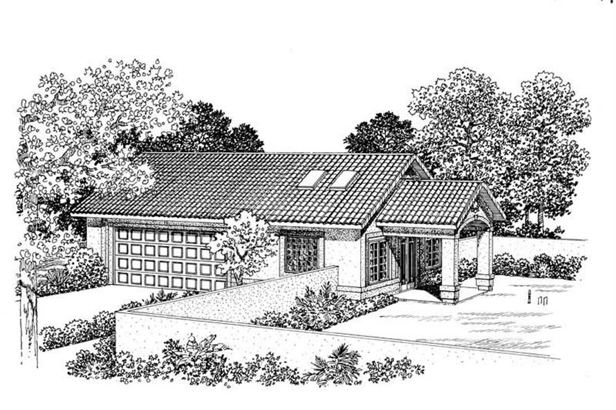 1-Bedroom, 900 Sq Ft Garage Home Plan - 137-1040 - Main Exterior