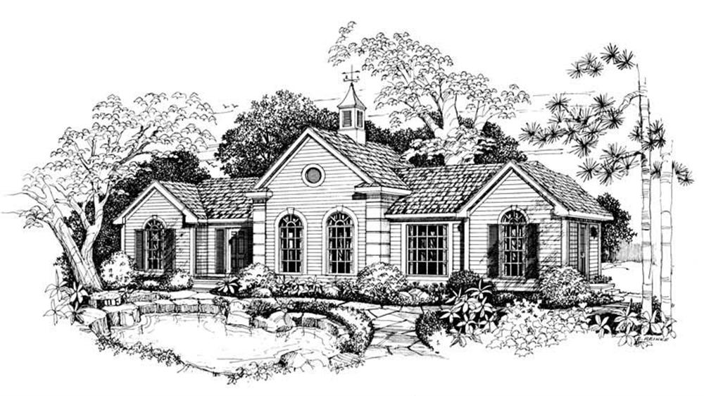 Front elevation of Country home (ThePlanCollection: House Plan #137-1049)