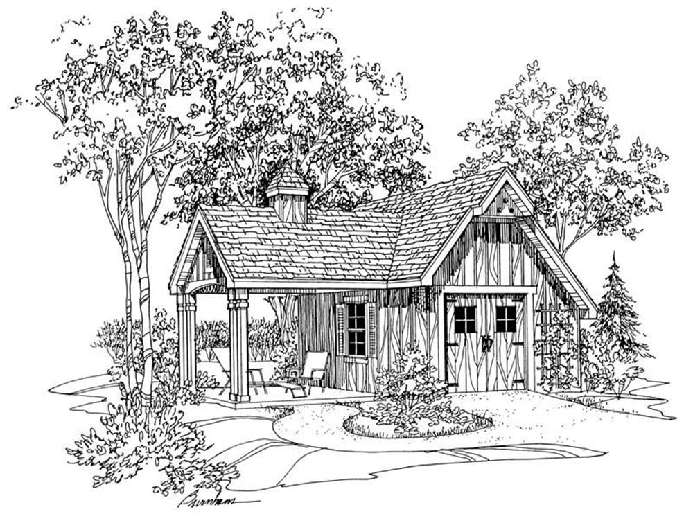 Front elevation of Garage home (ThePlanCollection: House Plan #137-1050)