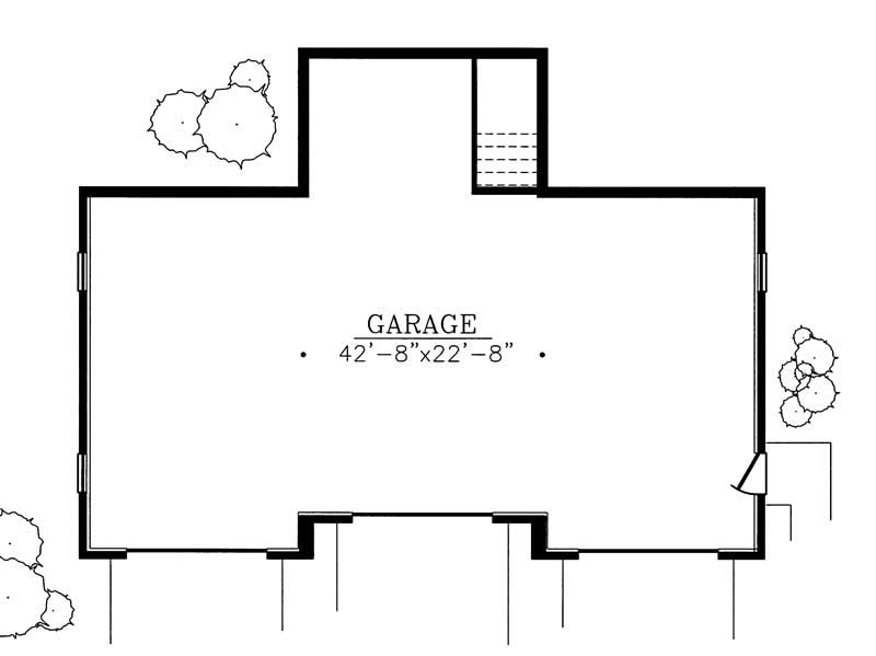 Floor Plan First Story of Garage Plan #137-1053