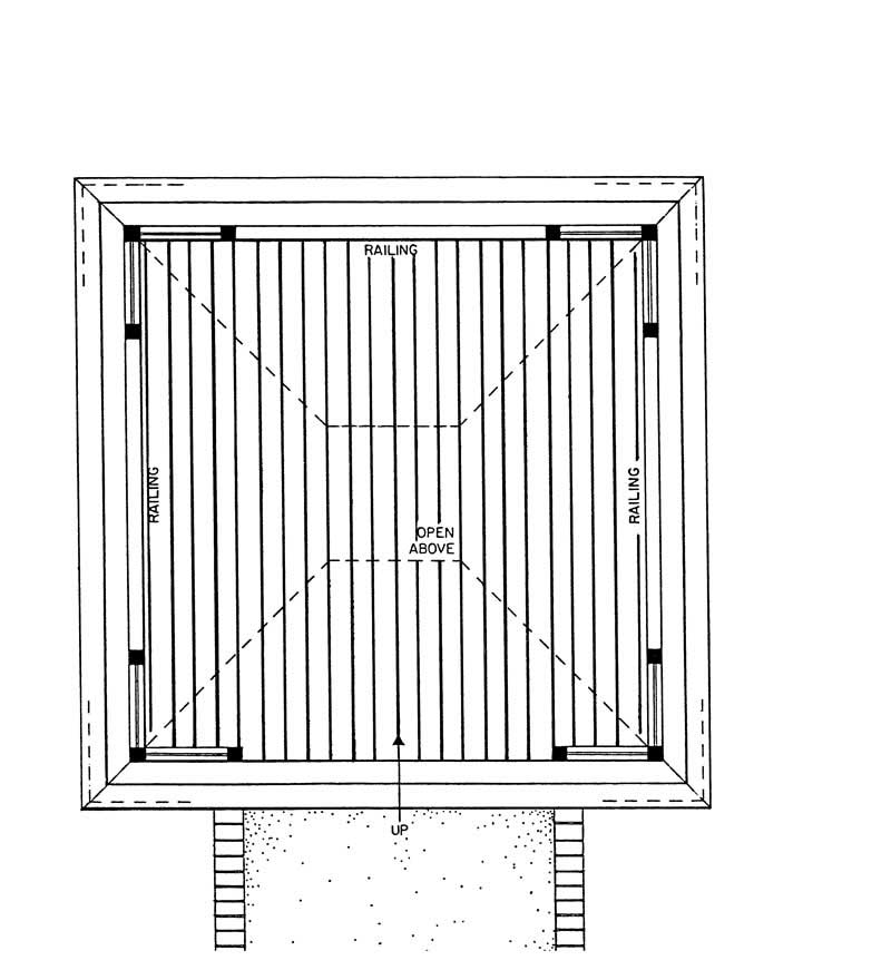 Floor Plan First Story of Garage Plan #137-1054