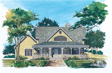 3-Bedroom, 2170 Sq Ft Country Home Plan - 137-1059 - Main Exterior