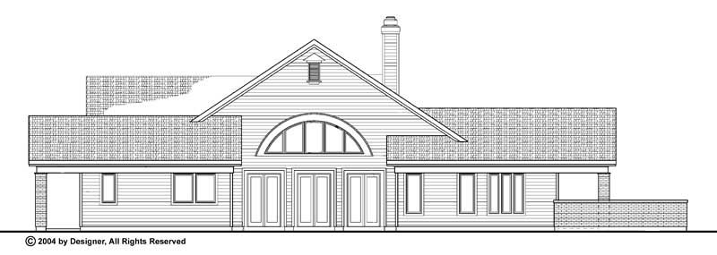Home Plan Rear Elevation of this 4-Bedroom,2471 Sq Ft Plan -137-1060