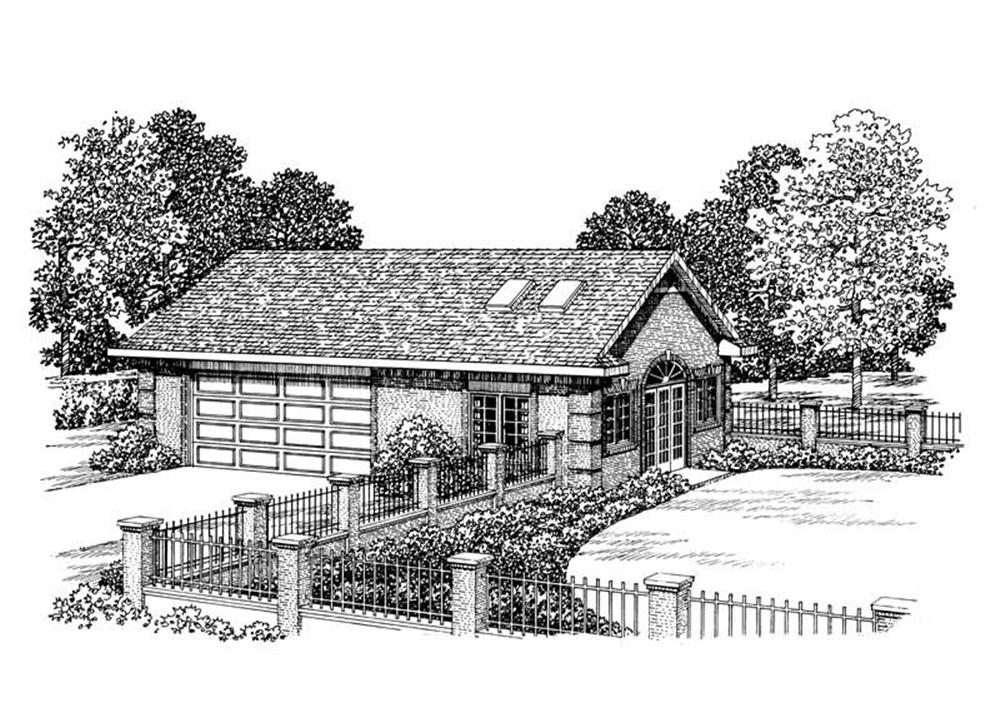 Front elevation of Garage home (ThePlanCollection: House Plan #137-1082)