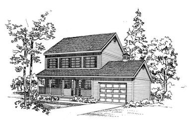 4-Bedroom, 2016 Sq Ft Colonial Home Plan - 137-1089 - Main Exterior