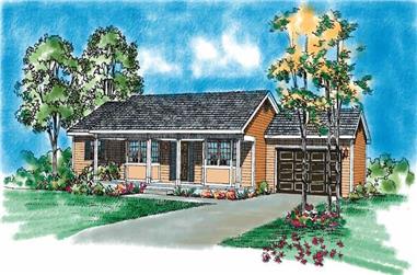 3-Bedroom, 1492 Sq Ft Country House Plan - 137-1092 - Front Exterior