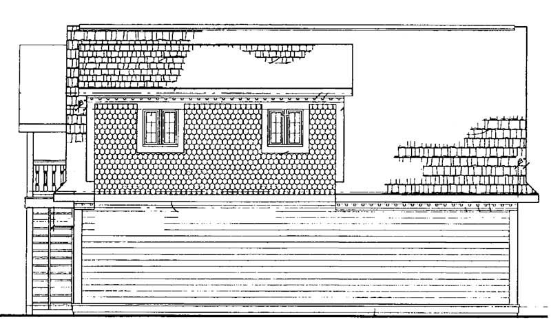 Home Plan Rear Elevation of this 1-Bedroom,1590 Sq Ft Plan -137-1093