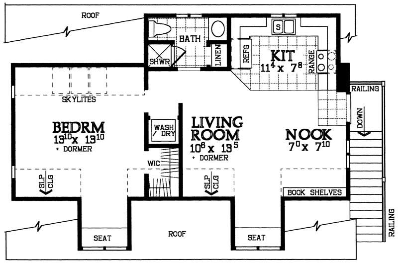 Floor Plan Second Story of Garage Plan #137-1096