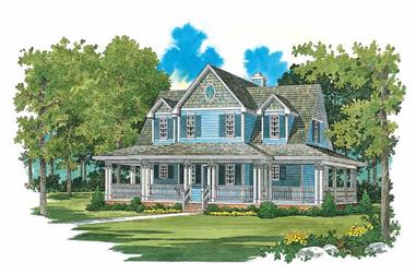 3-Bedroom, 1640 Sq Ft Country Home Plan - 137-1097 - Main Exterior