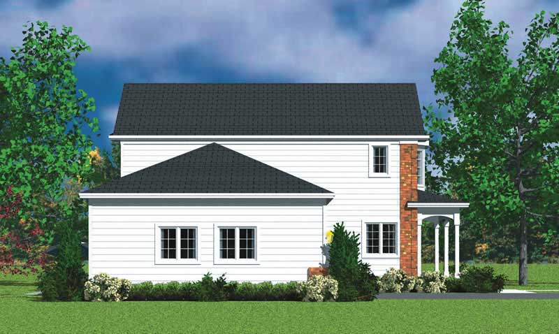Home Plan Left Elevation of this 3-Bedroom,1415 Sq Ft Plan -137-1111