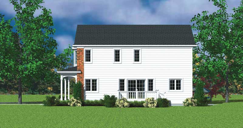 Home Plan Right Elevation of this 3-Bedroom,1415 Sq Ft Plan -137-1111