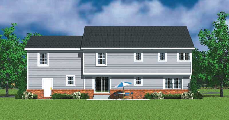 Home Plan Rear Elevation of this 4-Bedroom,2359 Sq Ft Plan -137-1112