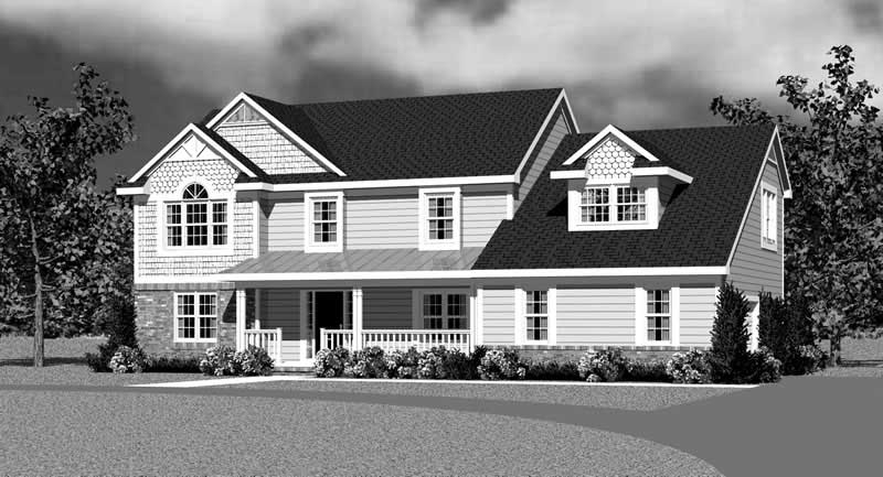 Home Plan Front Elevation of this 4-Bedroom,2359 Sq Ft Plan -137-1112